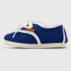 Alpargata cordón lona infantiles color azul para adultos