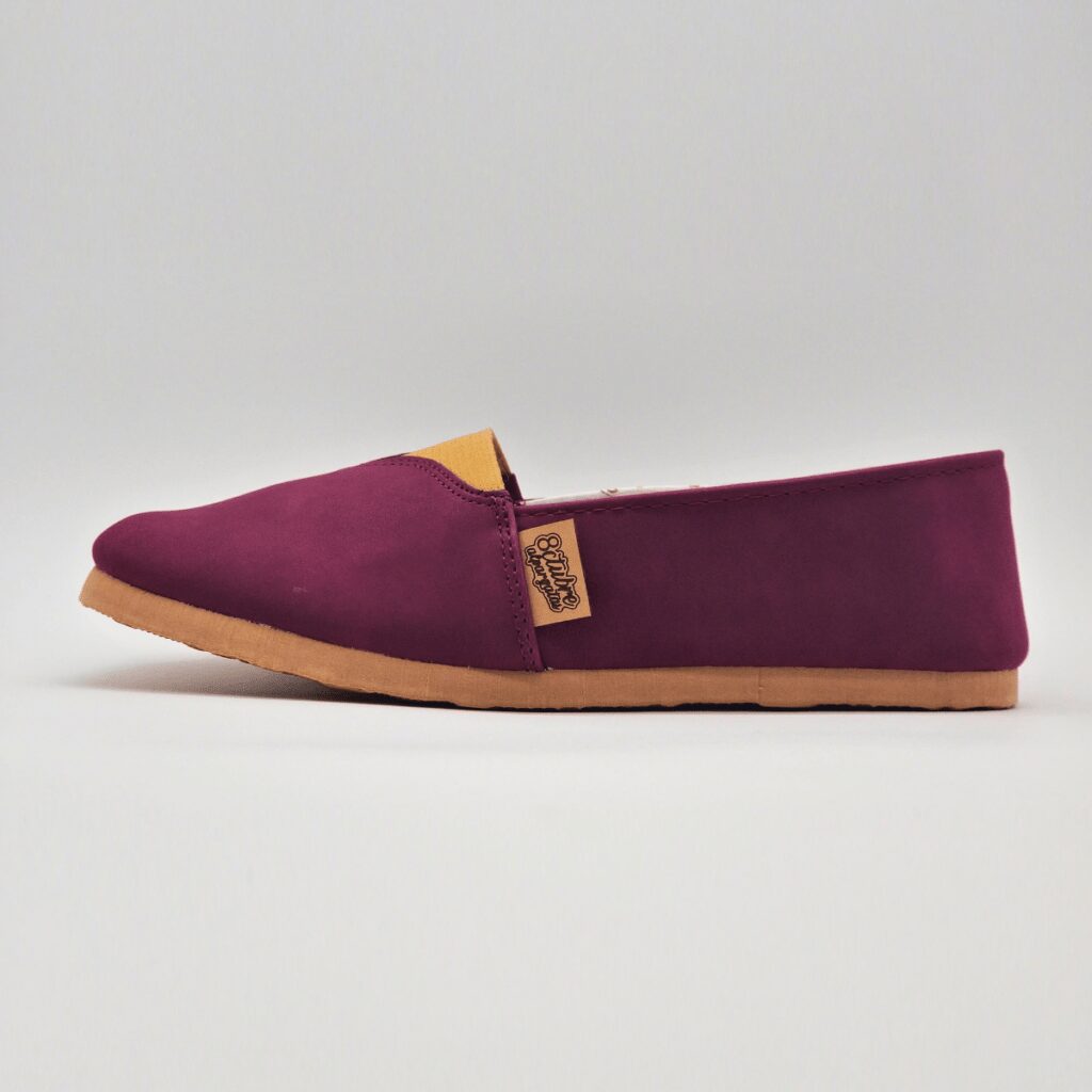 Alpargata corralera eco cuero color bordo para adultos